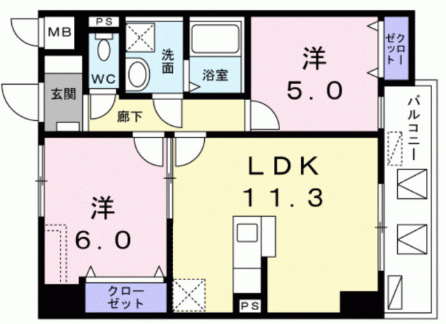 レジデンス桜樺の間取り
