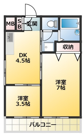 宇佐見マンションの間取り