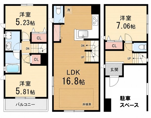 【間取り】 | 則武本通二丁目貸家