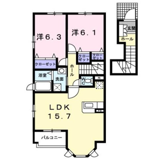 【間取り】 | サンレミＢ