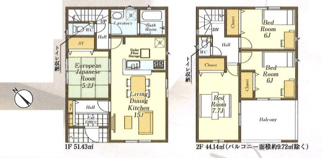 【間取り】 | 坂戸市浅羽第1　クレイドルガーデン　新築戸建　全1棟　3号棟