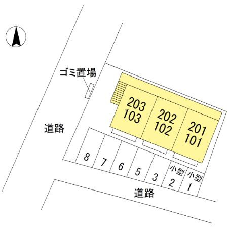 橋田ハイツの区画図