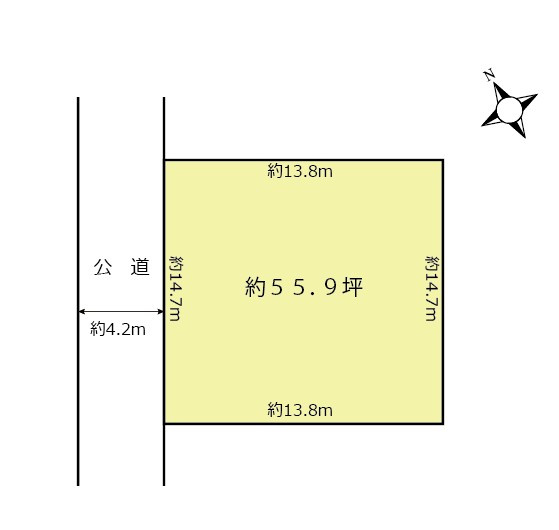 『吹上駅』南口18分・約55坪、閑静な住宅街の整形地の土地図