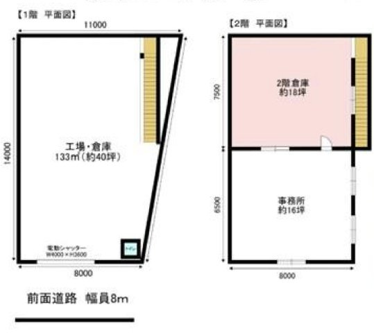 西淀川区　倉庫・工場の間取り