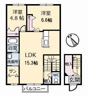 シャーメゾンピア　Bの間取り
