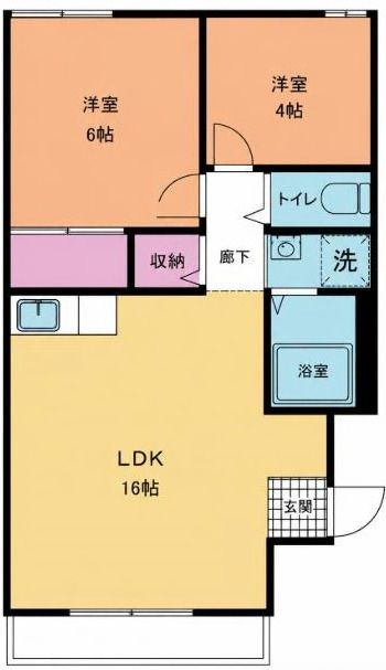 サニーハイツＢの間取り
