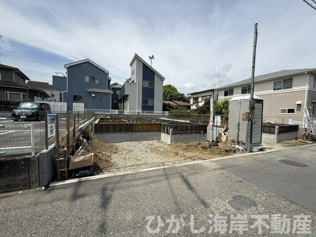 茅ヶ崎市松林1丁目　新築戸建　全4棟の外観|8月22日撮影　建築中　現地外観