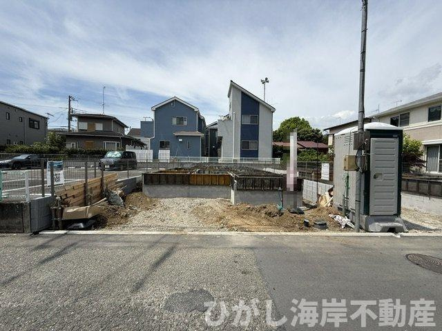 茅ヶ崎市松林1丁目　新築戸建　全4棟の外観|8月22日撮影　建築中　現地外観