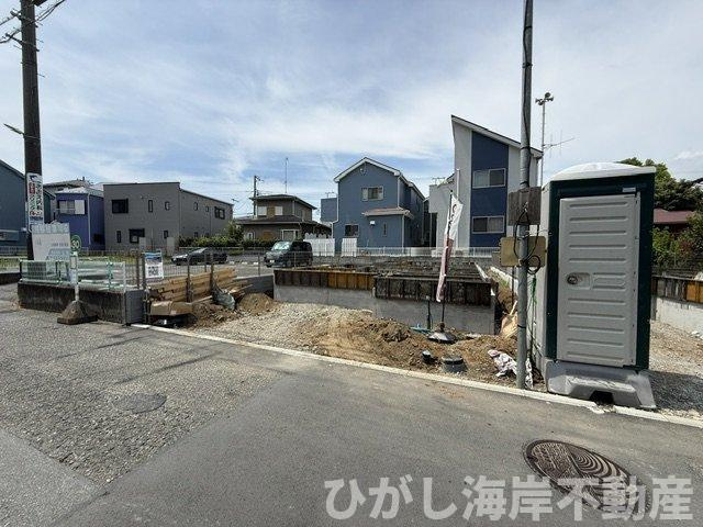 茅ヶ崎市松林1丁目　新築戸建　全4棟の外観|8月22日撮影　建築中　現地外観
