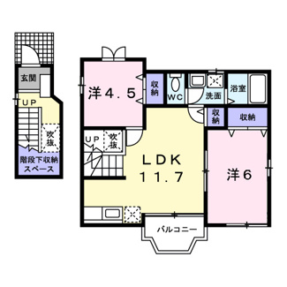 【間取り】 | ハッピーエストＫ