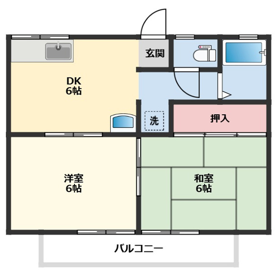 【間取り】 | コーポひまわり | 間取り