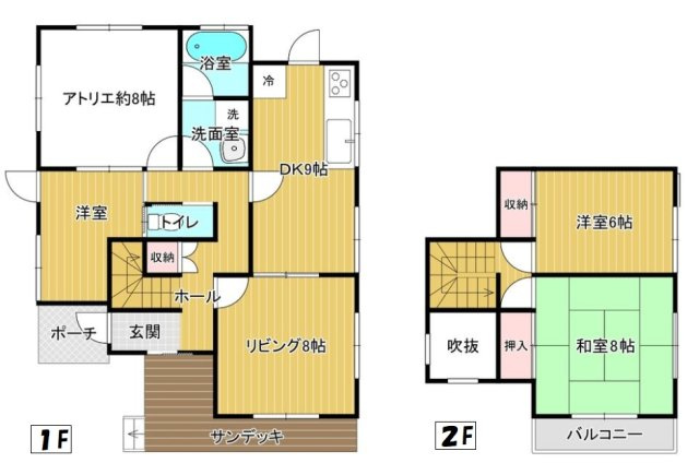 茂原市緑ヶ丘2　中古戸建の間取り