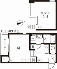 【間取り】 | ハーモニーテラス下方町