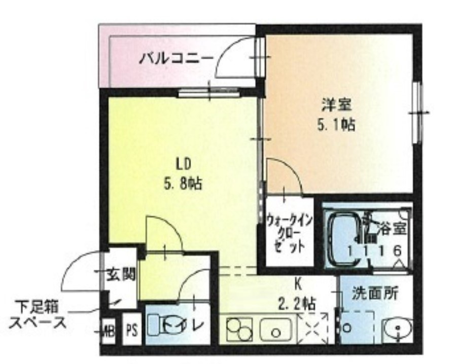 フジパレス若江岩田サウスの間取り