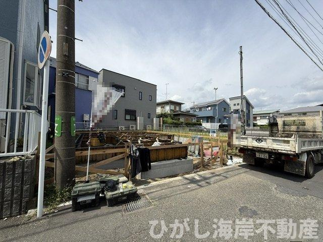 茅ヶ崎市松林1丁目　新築戸建　全4棟の外観|8月22日撮影　建築中　現地外観
