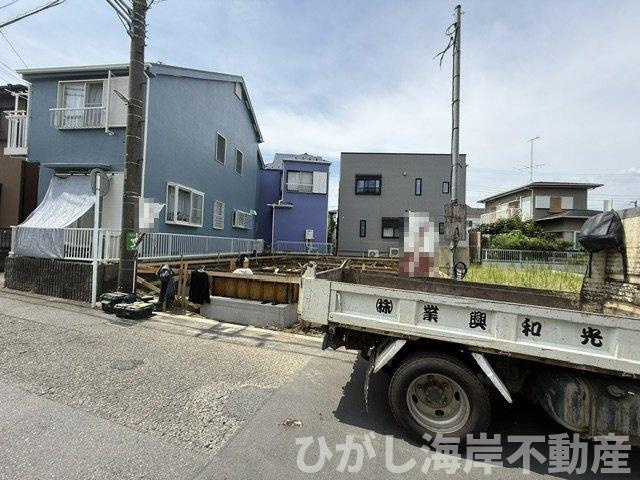茅ヶ崎市松林1丁目　新築戸建　全4棟の外観|8月22日撮影　建築中　現地外観