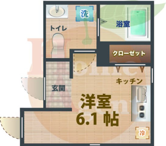 【間取り】 | シャンブルズ | 1Rのお部屋です。
