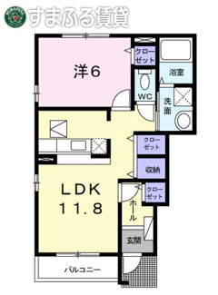 【間取り】 | ヴィサージュ　岡崎市六名１丁目