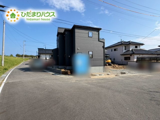 いわき市久之浜町第5　新築戸建の前面道路含む現地写真|角地につき日当たり・風通し良好です☆