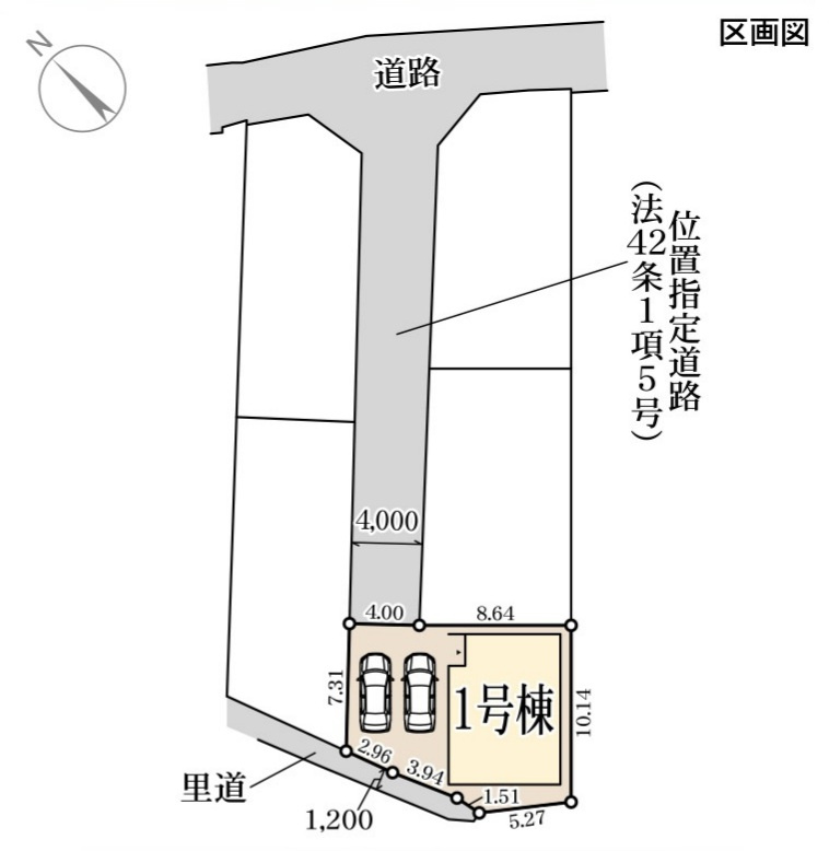 明石市大久保町大久保町3期（全5棟）1号棟の区画図|1号棟です。
