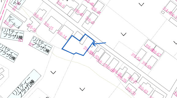 船橋市前貝塚町の売地の地図