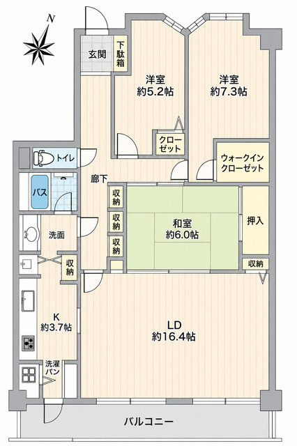 アイシティ鎌ヶ谷の間取り