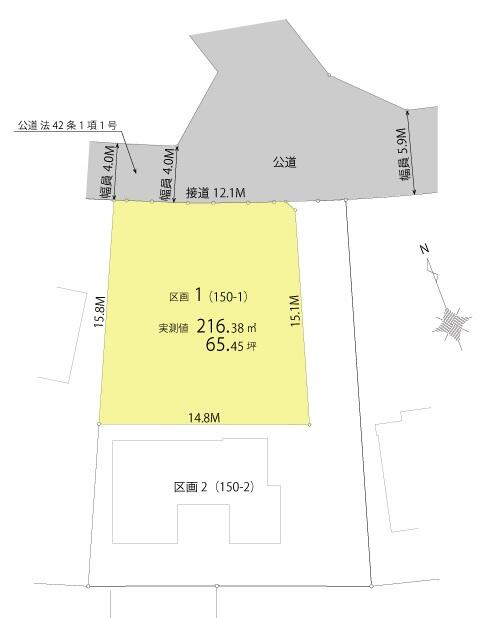 流山市江戸川台東１丁目の売地の区画図|区画図