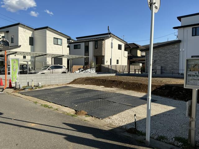 流山市江戸川台東１丁目の売地の外観|北西側から敷地をみる