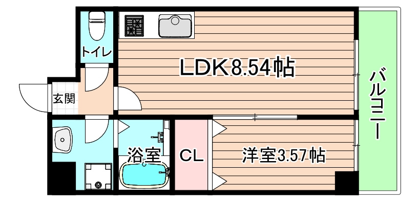 大阪市都島区東野田町３丁目の賃貸マンションの間取り