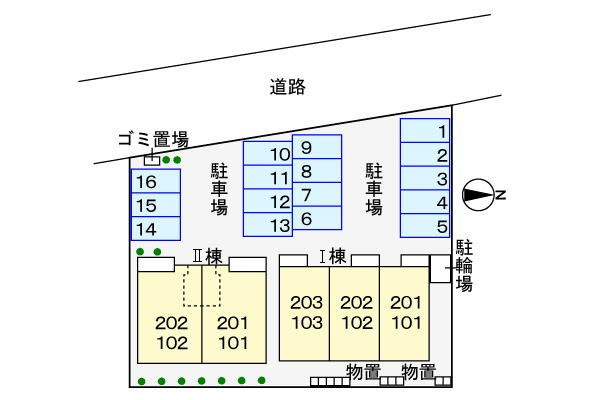 パークコート・ラフィン　Ⅰの駐車場