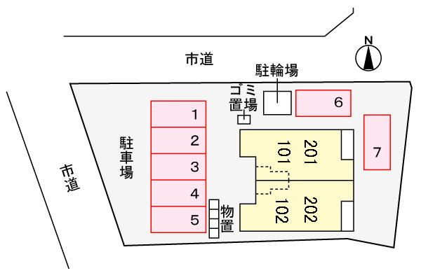 デーア　カーサの駐車場