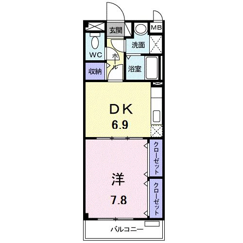 ＳｕｎＣｌａｉｒＹｏｓｈｉｎｏーの間取り