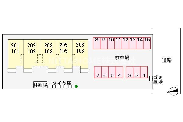 ローレルコート豊岡の区画図|平面図です＊