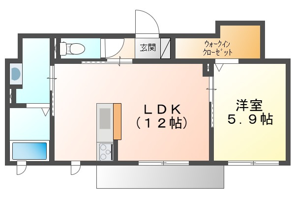クレアージュ南方の間取り