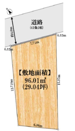 渋谷区千駄ヶ谷　建築条件付売地の土地図