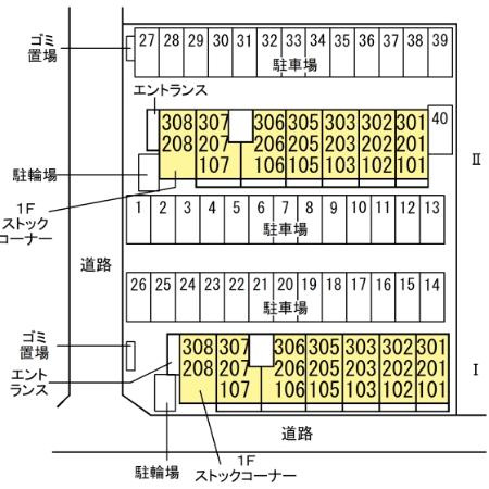パークヒル櫻山 Ⅱの駐車場