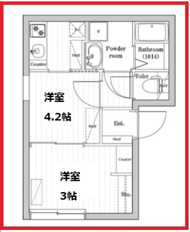 【間取り】 | ヴォーグテラス千駄木