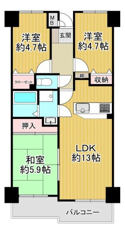 【間取り】 | ダイアパレスビッグウィング深谷　中古マンション