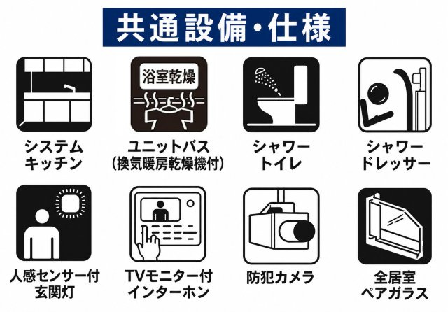 昭島市昭和町4丁目　新築戸建全6棟のその他|暮らしを快適＆安心に♪便利な設備・仕様を豊富に備えた住まい。
