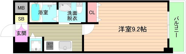 大阪市都島区都島南通２丁目の賃貸マンションの間取り