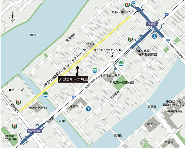 アヴェルーナ月島の地図