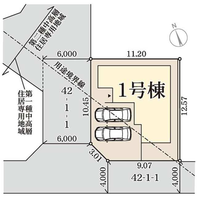 姫路市北原8期（全1棟）新築の区画図|1号棟です。