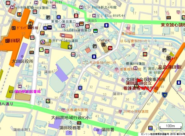 プラウドフラット蒲田Ⅱの地図|※参考写真
