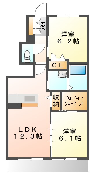 グランフォート弐番館の間取り