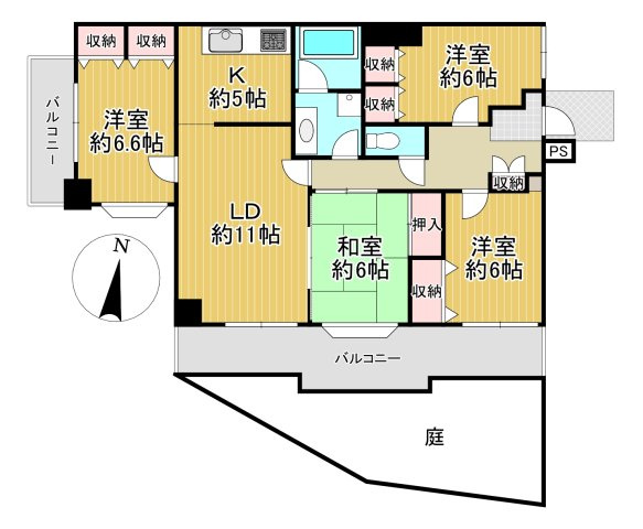 【間取り】 | ダイアパレス小川　中古マンション