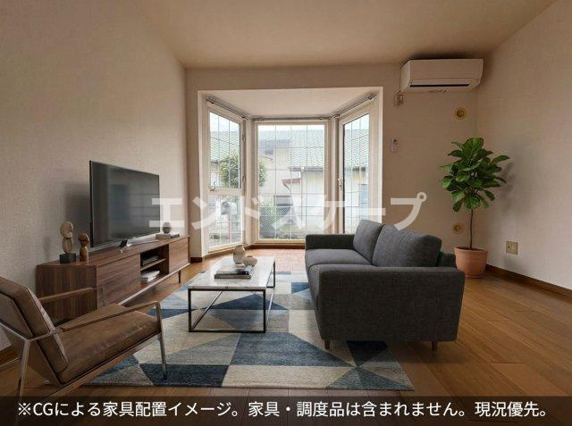 リュウガミⅡの居間・リビング|高崎、前橋のお部屋探しはエンドスケープまで！お客様の理想お聞かせ下さい♪