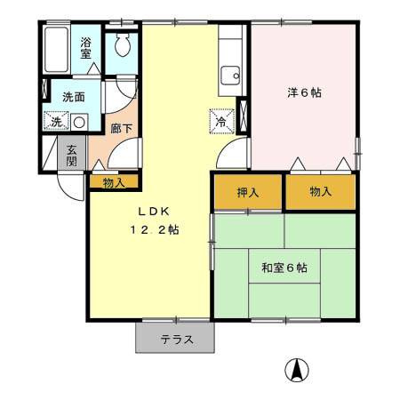 アークフラッツⅡ　A棟の間取り