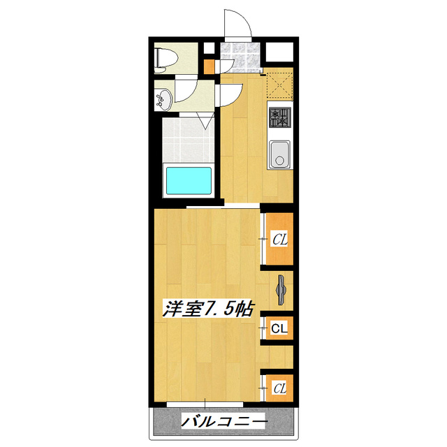 リブリ・Ｋ１の間取り|広々７畳以上のお部屋です♪