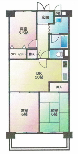 パレス朝霧ケ丘の間取り