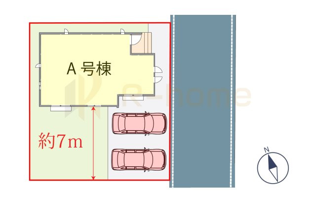 我孫子市並木9丁目　新築戸建て　A号棟の区画図|大きなお買い物だからこそ、メリット・デメリットを伝えさせて頂きます。
R-homeにお任せください♪